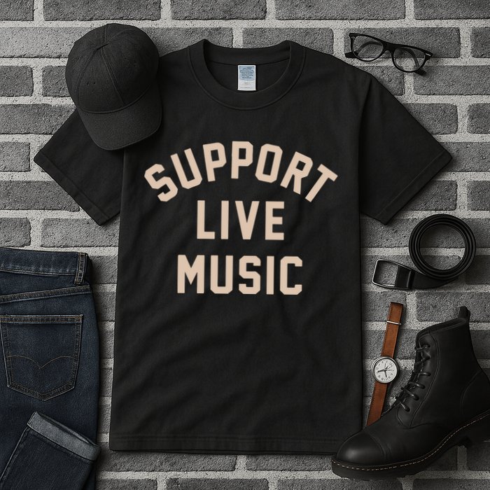 Support Live Music Tall T-Shirt