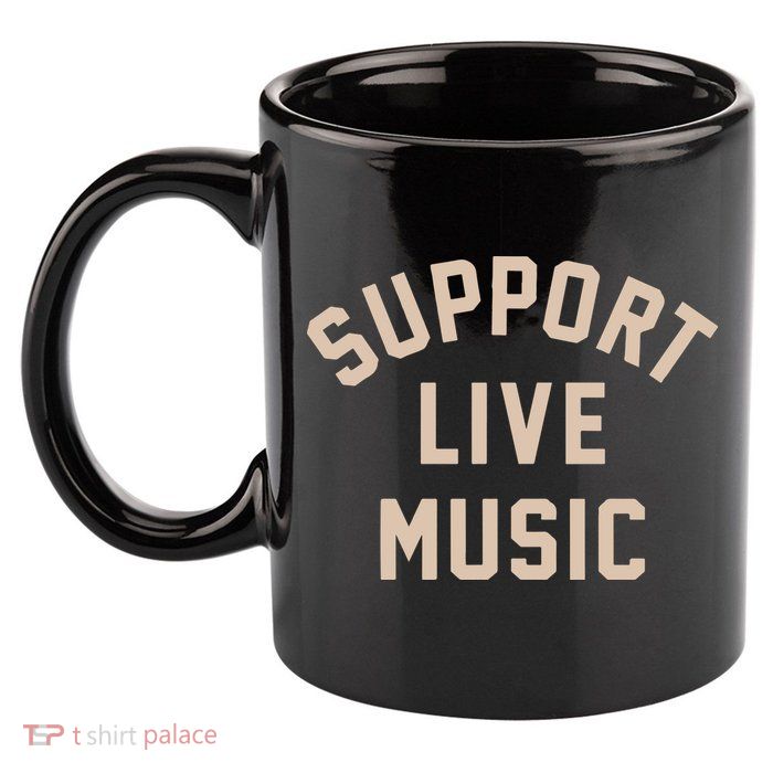 Support Live Music 11oz C Handle Ceramic Mug