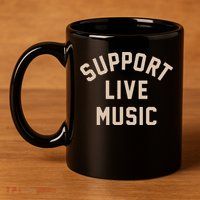 Support Live Music 11oz C Handle Ceramic Mug