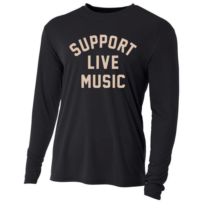 Support Live Music Cooling Performance Long Sleeve Crew