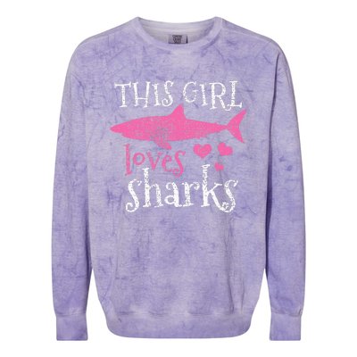 Shark Lover Marine Biologist Animal Vintage Gift Colorblast Crewneck Sweatshirt