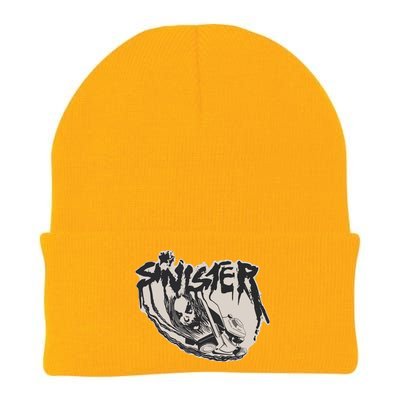 Sinister Lawn Mower White Knit Cap Winter Beanie