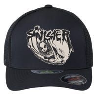 Sinister Lawn Mower White Flexfit Unipanel Trucker Cap