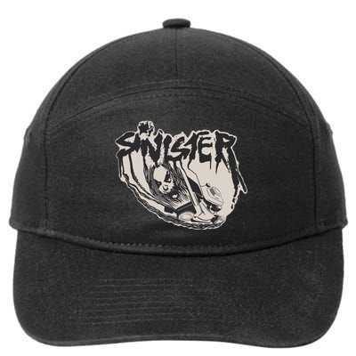 Sinister Lawn Mower White 7-Panel Snapback Hat