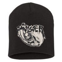 Sinister Lawn Mower White Short Acrylic Beanie