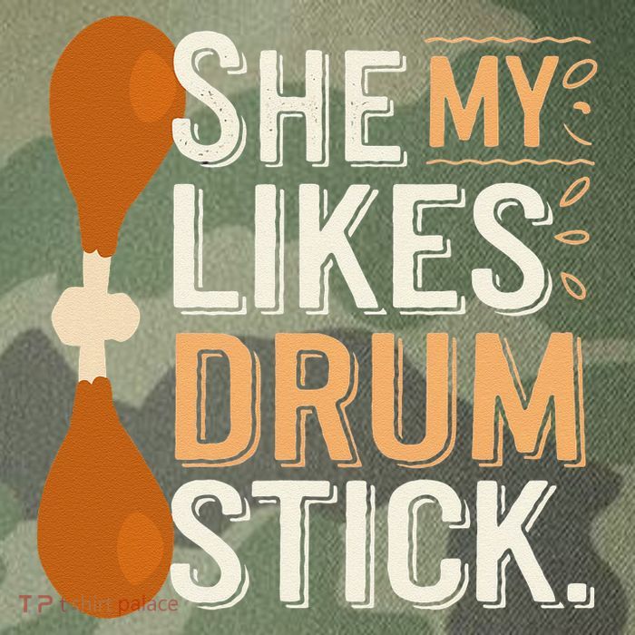 She Likes My Drum Stick Funny Couple Matching Thanksgiving Legacy Tie Dye Trucker Hat
