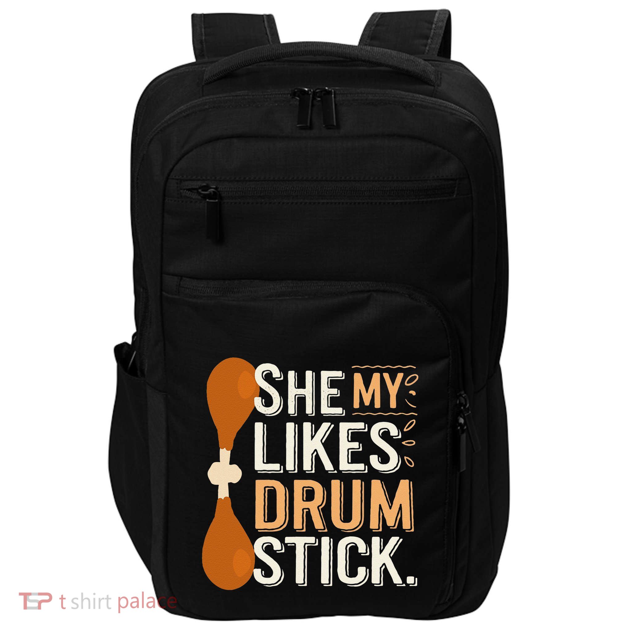 She Likes My Drum Stick Funny Couple Matching Thanksgiving Impact Tech Backpack
