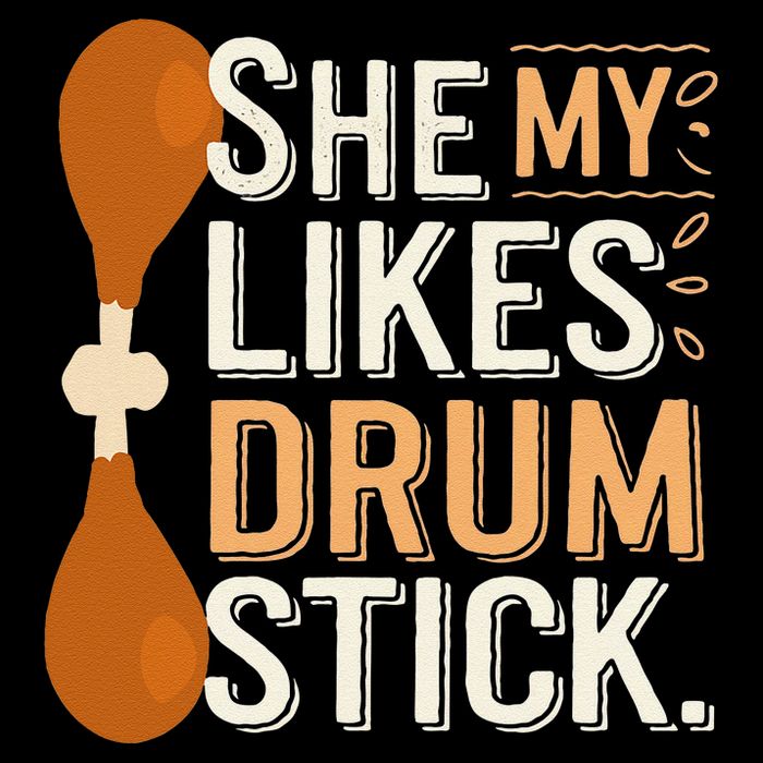 She Likes My Drum Stick Funny Couple Matching Thanksgiving 16 in Basic Backpack