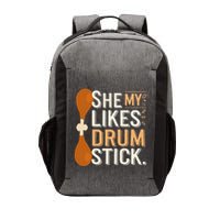 She Likes My Drum Stick Funny Couple Matching Thanksgiving Vector Backpack