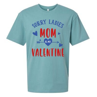 Sorry Ladies Mom Is My Valentine Funny Sueded Cloud Jersey T-Shirt