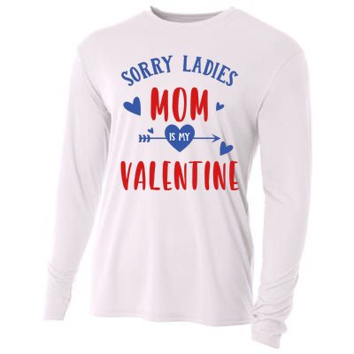 Sorry Ladies Mom Is My Valentine Funny Cooling Performance Long Sleeve Crew