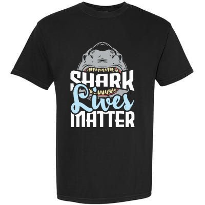 Shark Lives Matter Wildlife Marine Biologist Shark Lovers Garment-Dyed Heavyweight T-Shirt