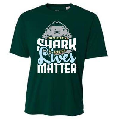 Shark Lives Matter Wildlife Marine Biologist Shark Lovers Cooling Performance Crew T-Shirt