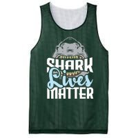 Shark Lives Matter Wildlife Marine Biologist Shark Lovers Mesh Reversible Basketball Jersey Tank