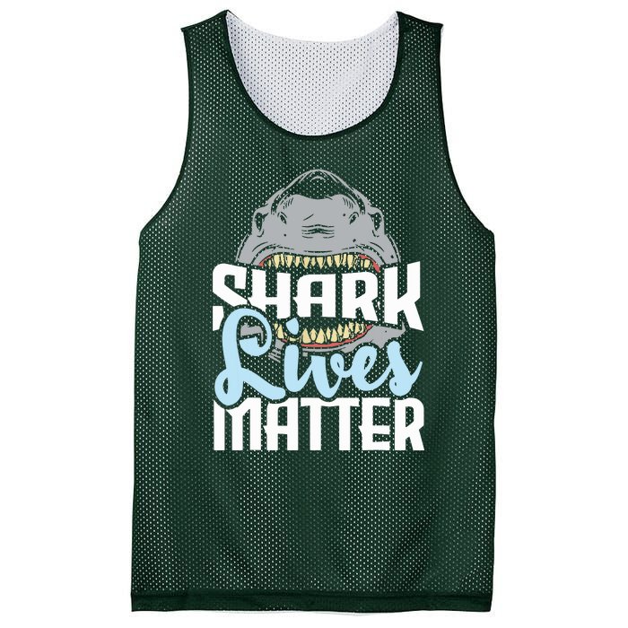 Shark Lives Matter Wildlife Marine Biologist Shark Lovers Mesh Reversible Basketball Jersey Tank