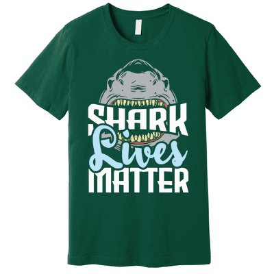 Shark Lives Matter Wildlife Marine Biologist Shark Lovers Premium T-Shirt