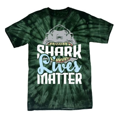 Shark Lives Matter Wildlife Marine Biologist Shark Lovers Tie-Dye T-Shirt