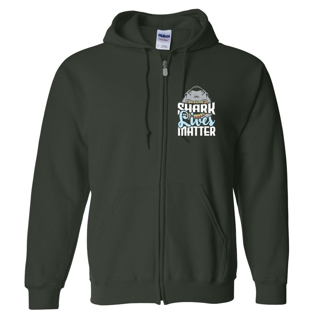 Shark Lives Matter Wildlife Marine Biologist Shark Lovers Full Zip Hoodie