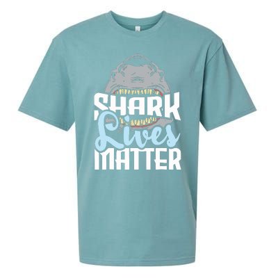 Shark Lives Matter Wildlife Marine Biologist Shark Lovers Sueded Cloud Jersey T-Shirt