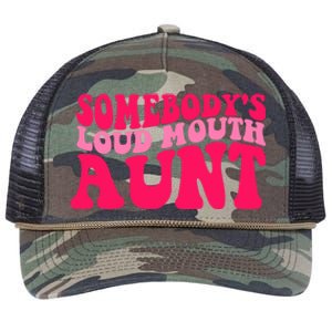 Somebodys Loud Mouth Aunt Gift Retro Rope Trucker Hat Cap