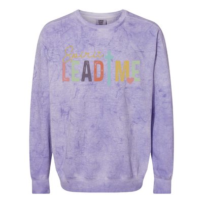 Spirit Lead Me Where My Trust Is Without Borders (Two Sides) Colorblast Crewneck Sweatshirt