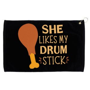 She Likes My Drum Stick Funny Couple Matching Grommeted Golf Towel