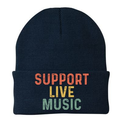 Support Live Music Musicians Concertgoers Music Lovers Knit Cap Winter Beanie