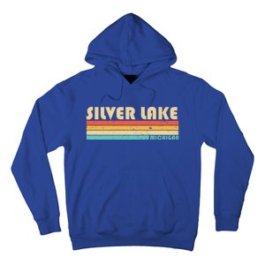 Silver Lake Michigan Funny Fishing Camping Summer Gift Hoodie