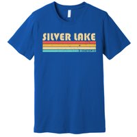 Silver Lake Michigan Funny Fishing Camping Summer Gift Premium T-Shirt