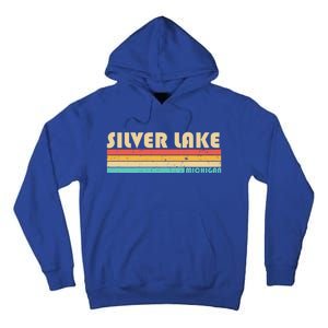 Silver Lake Michigan Funny Fishing Camping Summer Gift Tall Hoodie