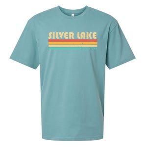 Silver Lake Michigan Funny Fishing Camping Summer Gift Sueded Cloud Jersey T-Shirt