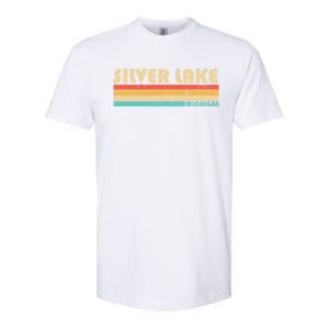 Silver Lake Michigan Funny Fishing Camping Summer Gift Softstyle CVC T-Shirt