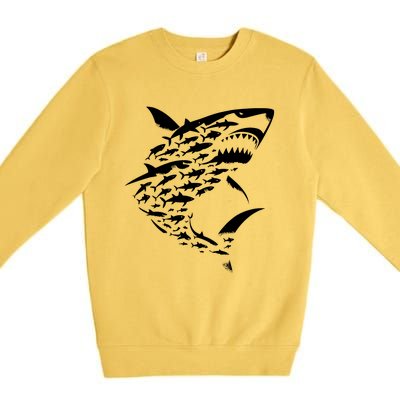 Shark Lover Marine Biology Animal Science Sharks Premium Crewneck Sweatshirt