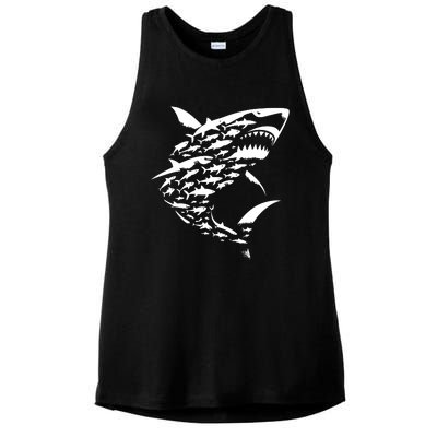 Shark Lover Marine Biology Animal Science Sharks Ladies PosiCharge Tri-Blend Wicking Tank