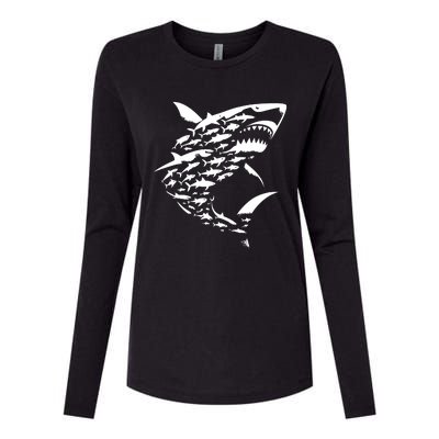 Shark Lover Marine Biology Animal Science Sharks Womens Cotton Relaxed Long Sleeve T-Shirt