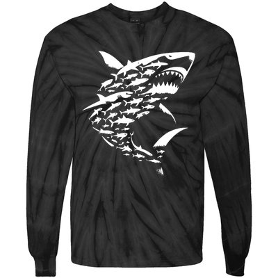 Shark Lover Marine Biology Animal Science Sharks Tie-Dye Long Sleeve Shirt