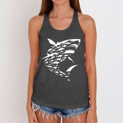 Shark Lover Marine Biology Animal Science Sharks Women's Knotted Racerback Tank