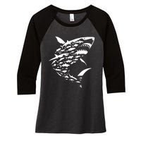 Shark Lover Marine Biology Animal Science Sharks Women's Tri-Blend 3/4-Sleeve Raglan Shirt