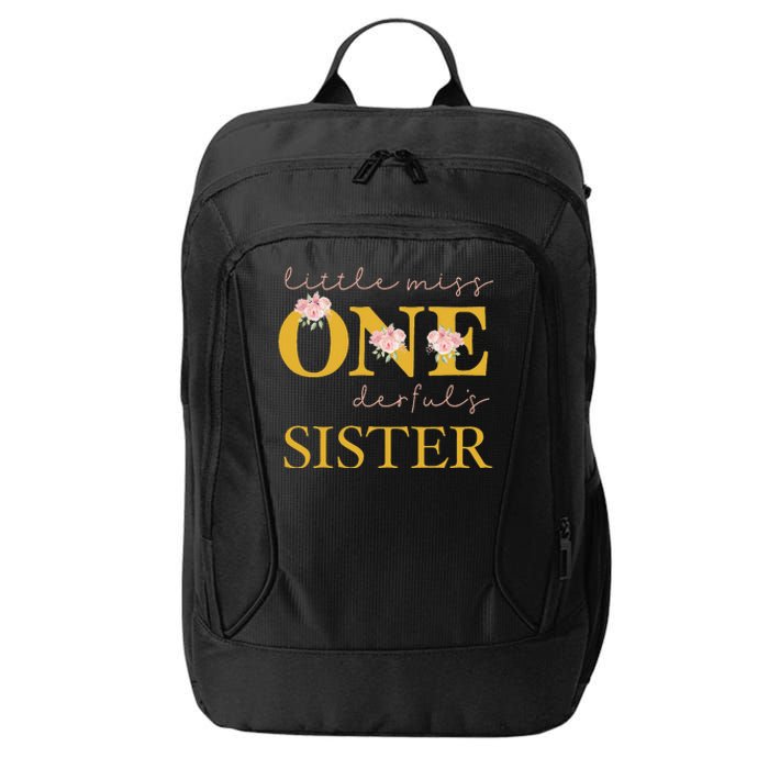 Sister Little Miss Onederful Birthday Party 1 Year Old City Backpack