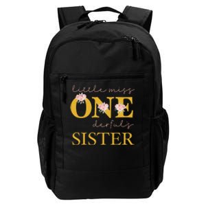 Sister Little Miss Onederful Birthday Party 1 Year Old Daily Commute Backpack