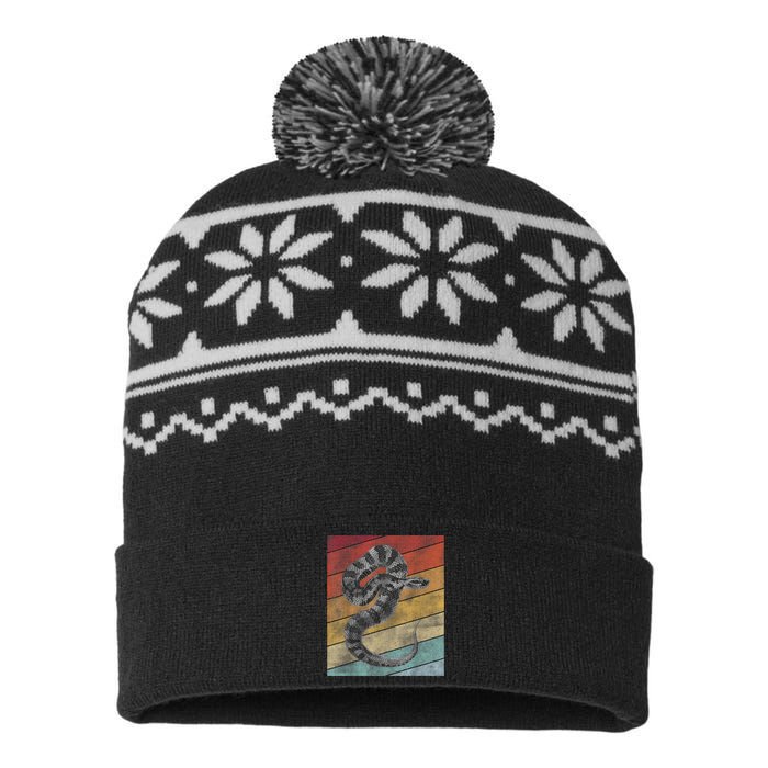 Snake Lover Men Snake USA-Made Snowflake Beanie