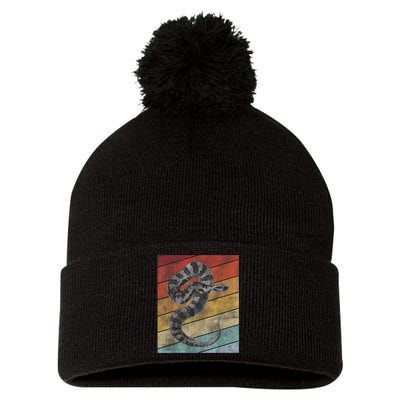 Snake Lover Men Snake Pom Pom 12in Knit Beanie