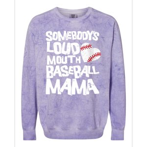 Somebody's Loud Mouth Mama Cute Funny Baseball Mama Colorblast Crewneck Sweatshirt