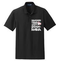 Somebody's Loud Mouth Mama Cute Funny Baseball Mama Dry Zone Grid Polo