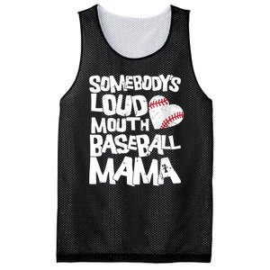 Somebody's Loud Mouth Mama Cute Funny Baseball Mama Mesh Reversible Basketball Jersey Tank