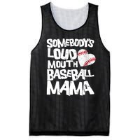 Somebody's Loud Mouth Mama Cute Funny Baseball Mama Mesh Reversible Basketball Jersey Tank