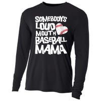 Somebody's Loud Mouth Mama Cute Funny Baseball Mama Cooling Performance Long Sleeve Crew