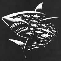 Sharks Lover Marine Biology Science Shark 7 Panel Mesh Trucker Snapback Hat