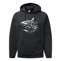 Sharks Lover Marine Biology Science Shark Performance Fleece Hoodie