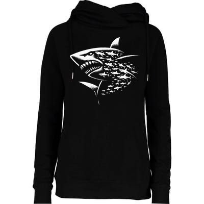 Sharks Lover Marine Biology Science Shark Womens Funnel Neck Pullover Hood